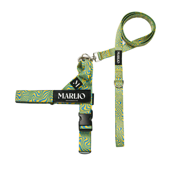 Trendy Dog Harness Leash Combo Dive Into Our Trippy Vibe Marlio